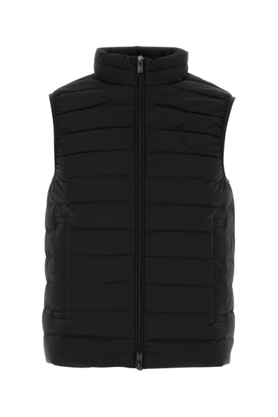 Emporio Armani Lightweight Down Puffer Vest In Black ModeSens