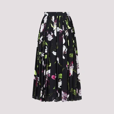 Shop Erdem Pleated Midi Length Skirt In Black