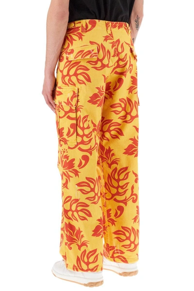 Shop Erl Floral Cargo Pants In Multicolor