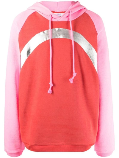 Shop Erl Unisex Rainbow Hoodie Knit Clothing In Pink &amp; Purple