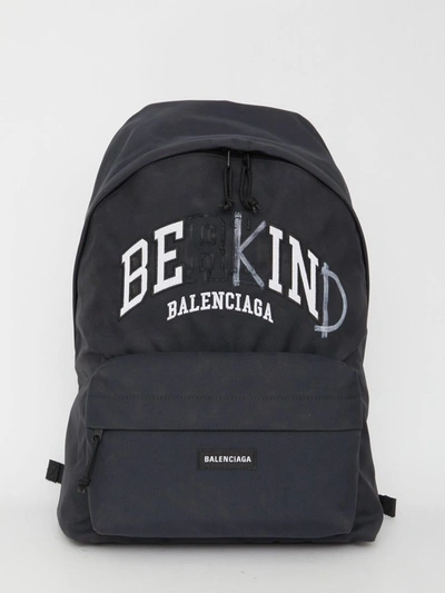 Shop Balenciaga Explorer Be Kind Backpack In Black