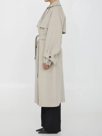 Shop Max Mara Falcone Coat In Beige