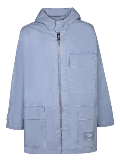 Shop Fendi Coats In Blue