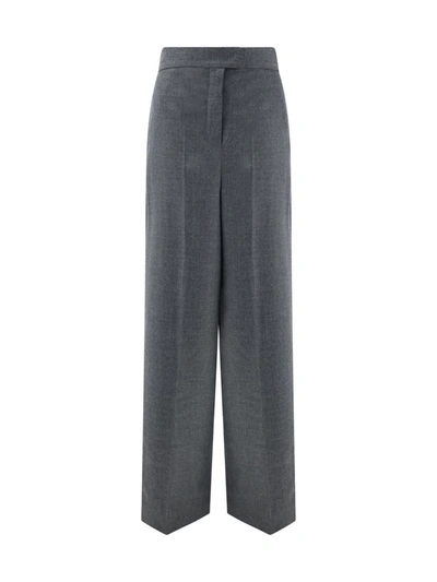 Shop Fendi Pants In Light Grey Melange