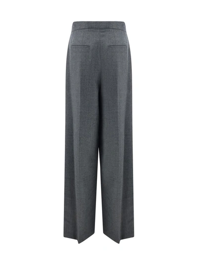 Shop Fendi Pants In Light Grey Melange