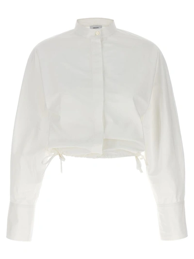Shop Ferragamo Cropped Shirt In White