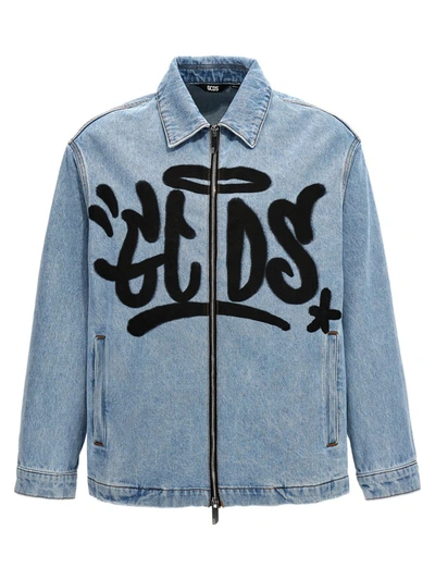 Shop Gcds 'harrington' Jacket In Blue