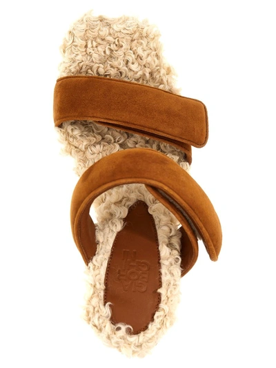 Shop Gia Borghini 'adele' Sandals In Brown
