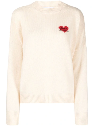 Shop Giada Benincasa Cotton Sweater In Cream
