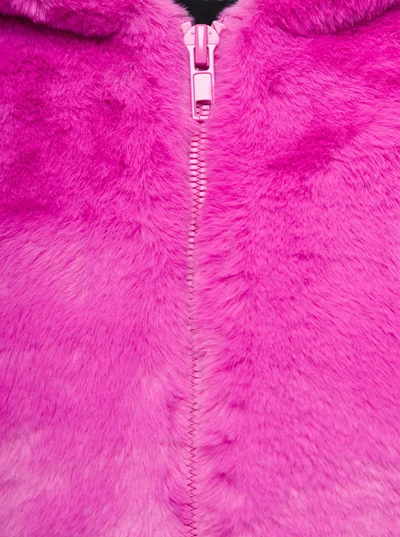 Shop Apparis Giubbotto 'luz' Con Cappuccio E Chiusura A Zip In Eco-pelliccia Rosa Donna In Pink