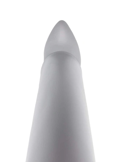 Givenchy Shark Lock Leather Knee-high Boots In Grey