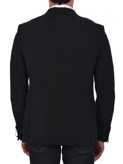 Tonello Black Wool Jacket In Grey