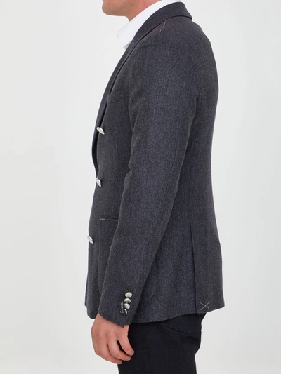 Shop Tonello Grey Wool Jacket