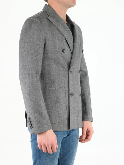 Shop Tonello Grey Wool Jacket