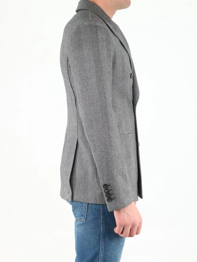 Shop Tonello Grey Wool Jacket