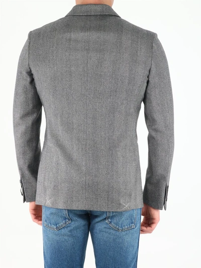 Shop Tonello Grey Wool Jacket