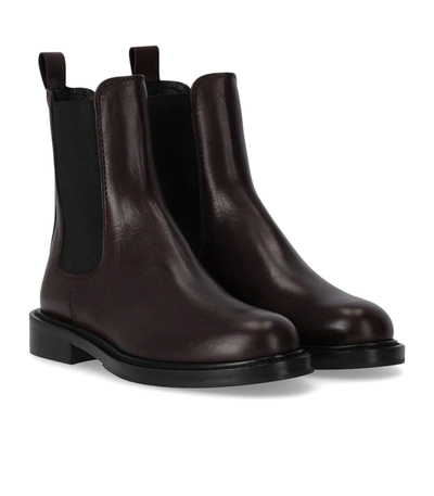 Shop Guglielmo Rotta Peg Burgundy Chelsea Boot In Red