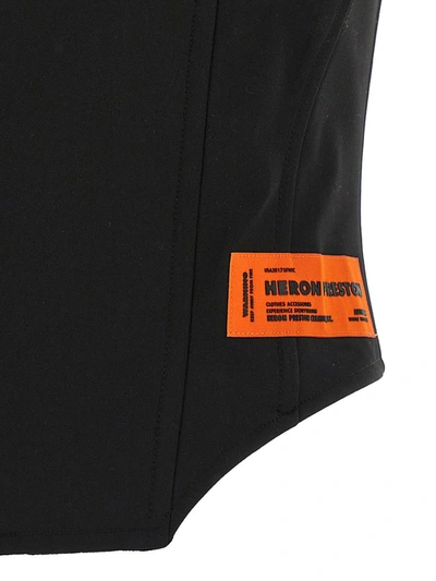 Shop Heron Preston Logo Corset Top In Black