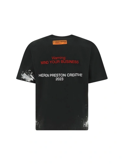 Shop Heron Preston T-shirts In Black Whit