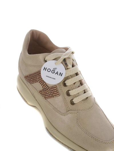 Shop Hogan Sneakers  "interactive" In Beige