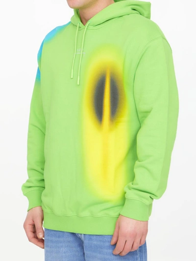 Shop A-cold-wall* Hypergraphic Hoodie In Green