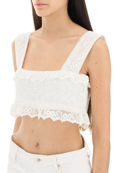 Shop Isabel Marant 'mecelia' Lace Top In White