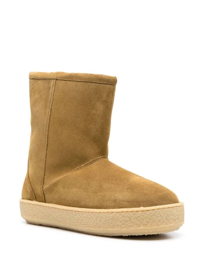 Shop Isabel Marant Frieze Suede Ankle Boots In Taupe