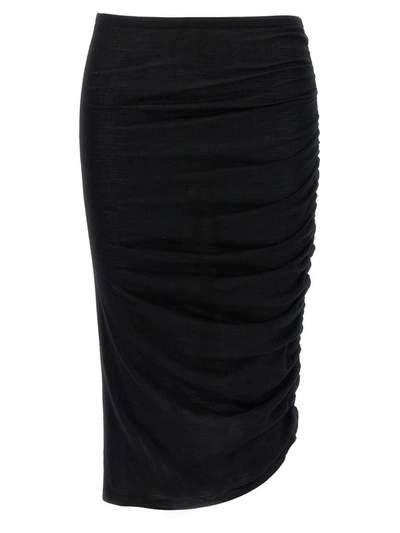 Shop Isabel Marant Skirt 'albane' In Black
