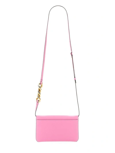 Jw Anderson Logo Printed Foldover Top Shoulder Bag In Pink