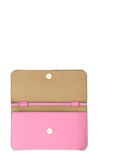 Jw Anderson Logo Printed Foldover Top Shoulder Bag In Pink