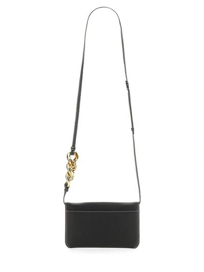 Shop Jw Anderson J.w. Anderson Leather Chain Smartphone Bag In Black
