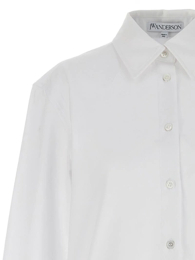 Shop Jw Anderson J.w. Anderson Rhinestone Shirt Dress In White