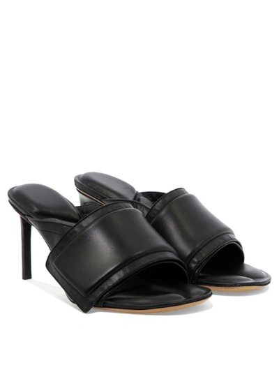 Shop Jacquemus "les Mules Aqua" Sandals In Black
