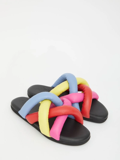 Shop Moncler Genius Jbraided Sandals In Multicolor