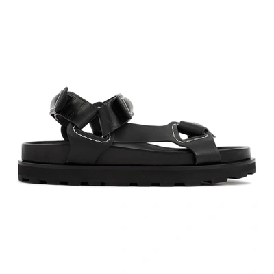 Shop Jil Sander Sandal Shoes In Black