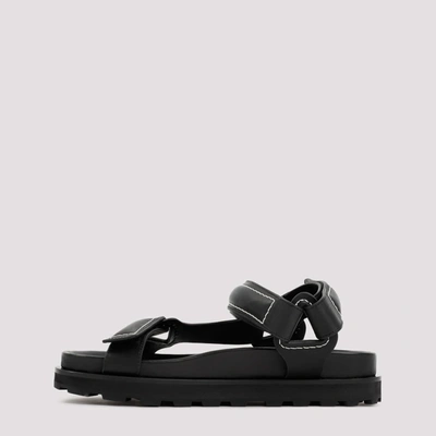 Shop Jil Sander Sandal Shoes In Black