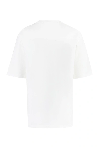 Shop Jil Sander Cotton Crew-neck T-shirt In White