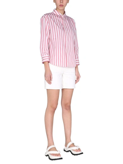 Shop Jil Sander Denim Shorts In White