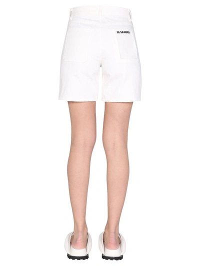 Shop Jil Sander Denim Shorts In White