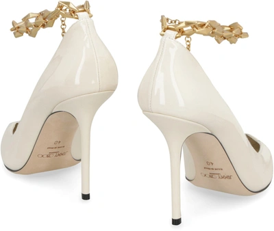 Shop Jimmy Choo Talura Leather Pumps In White