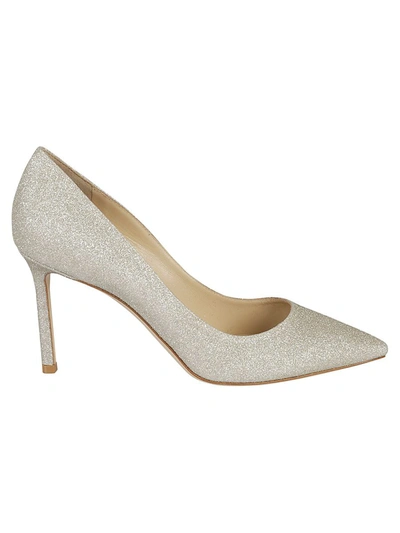 Shop Jimmy Choo With Heel In Platinum Ice