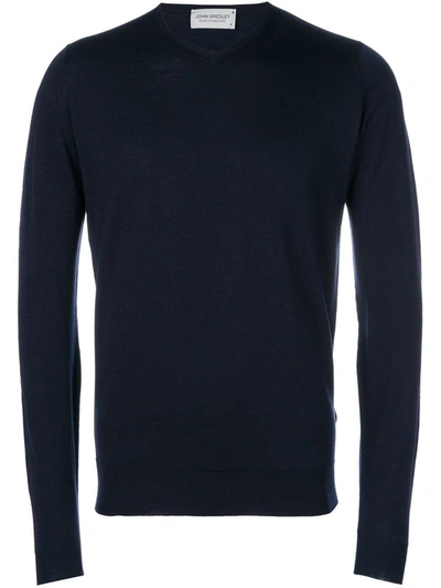 Shop John Smedley Wool Sweater In Blue