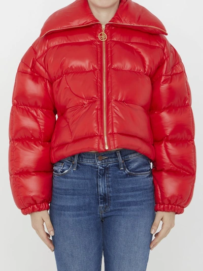 Shop Patou Jp Short Puffer Jacket In Red