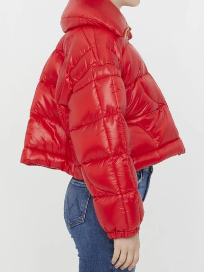 Shop Patou Jp Short Puffer Jacket In Red