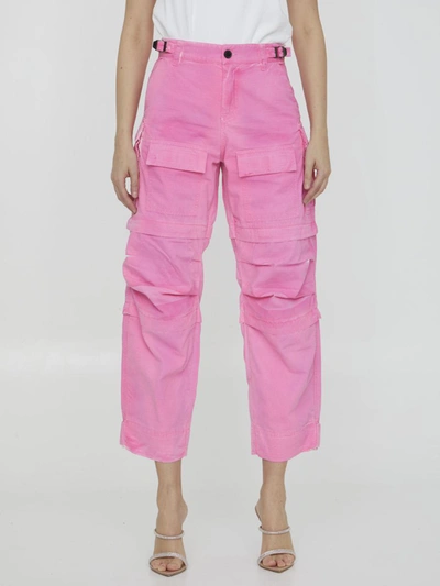 Shop Darkpark Julia Cargo Pants In Pink