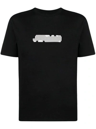 Shop Junya Watanabe Man Graphic-print T-shirt In Black