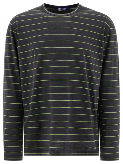 Shop Junya Watanabe Striped T-shirt In Grey