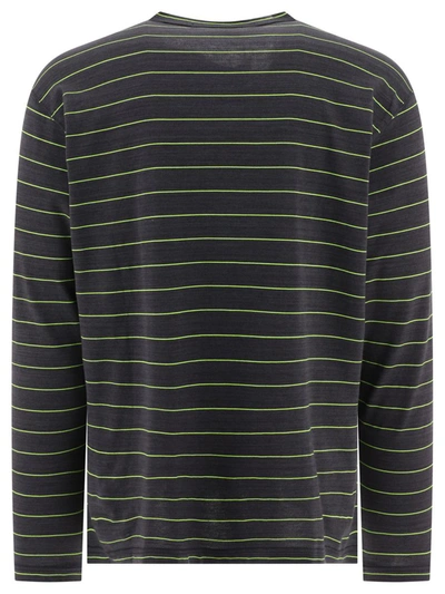 Shop Junya Watanabe Striped T-shirt In Grey