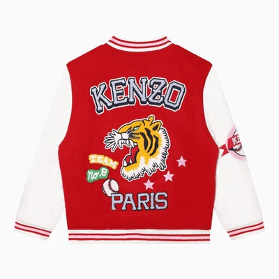 Shop Kenzo Bomber Jacket With Patches In Red