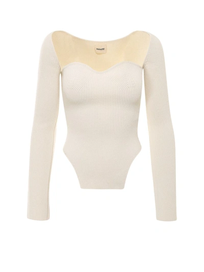Shop Khaite Sweater In White